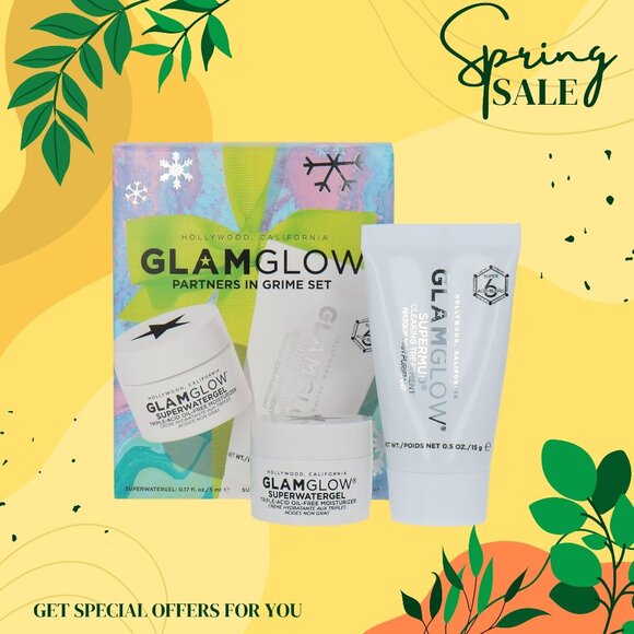 Glamglow Partners In Grime Set - Supernud Mask & Superwatergel Moisturizer - Picture 1 of 6